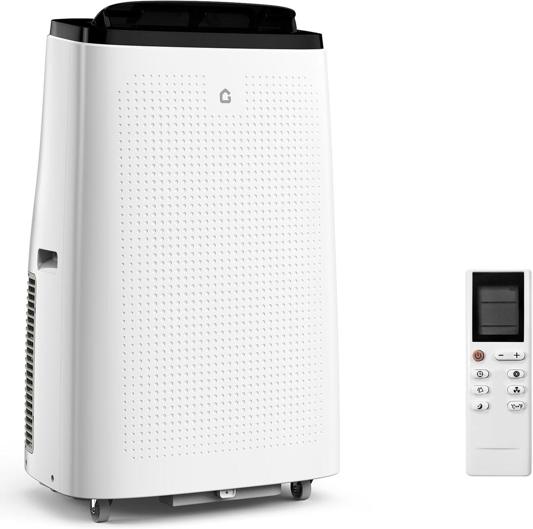 14,000 BTU Portable Air Conditioner Cools Up to 750 Sq.Ft, 3-IN-1 Quiet Portable AC Unit with Remote Control & Installation Kits for Large Room, Smart/Sleep Mode, Auto Swing, 24H Timer