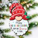 Gnome Christmas Ornaments 2025 - Wooden Gnome Ornaments for Christmas Tree - Gnomes Gifts for Women, Gnomes Ornament for Xmas Decorations, Holiday Xmas Gifts for Women Mom Grandma Neighbors