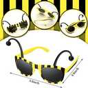 Bencailor 15 Pcs Halloween Bee Glasses Sunglasses Honey Costume Funny Accessory for Adult Antenna Party Favors(Black)
