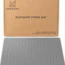MODHAUS Diatomite Stone Bath Mat, Fast Drying Natural Bathroom Mat, Eco Friendly Non Slip Super Absorbent Bathroom Floor Mat, Easy Clean Stone Bath Mats for Bathroom (23.6" x 15.6”) (Dark Gray)