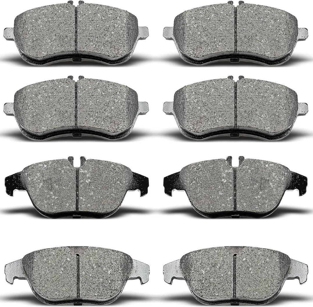 evkingauto D1340 D1341 8pcs Front Rear Ceramic Brake Pads Sets Fit For 2012-2015 For Mercedes-Benz C250, 2008-2012 For Mercedes-Benz C300