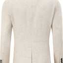 TURETRENDY Men's Casual Sport Coat Lightweight Linen Blazer One Button Business Suit Jackets Stylish Daily Suits (Beige, XXL)