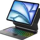 Magic Keyboard for iPad Air 13 Inch (M3/ M2) & for iPad Pro 12.9 (6th, 5th, 4th, 3rd Gen) Case Keypad, Upgraded Trackpad Keyboard for Pro12.9 2018-2022 with Backlight, Floating Cantilever Stand, Black