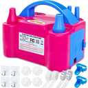 Electric Balloon Pump, Portable 2 Modes Balloon Blower Machine with 14 Balloon Arch Kits, Air Pump for Balloon, Balloon Inflator for Party Decoration