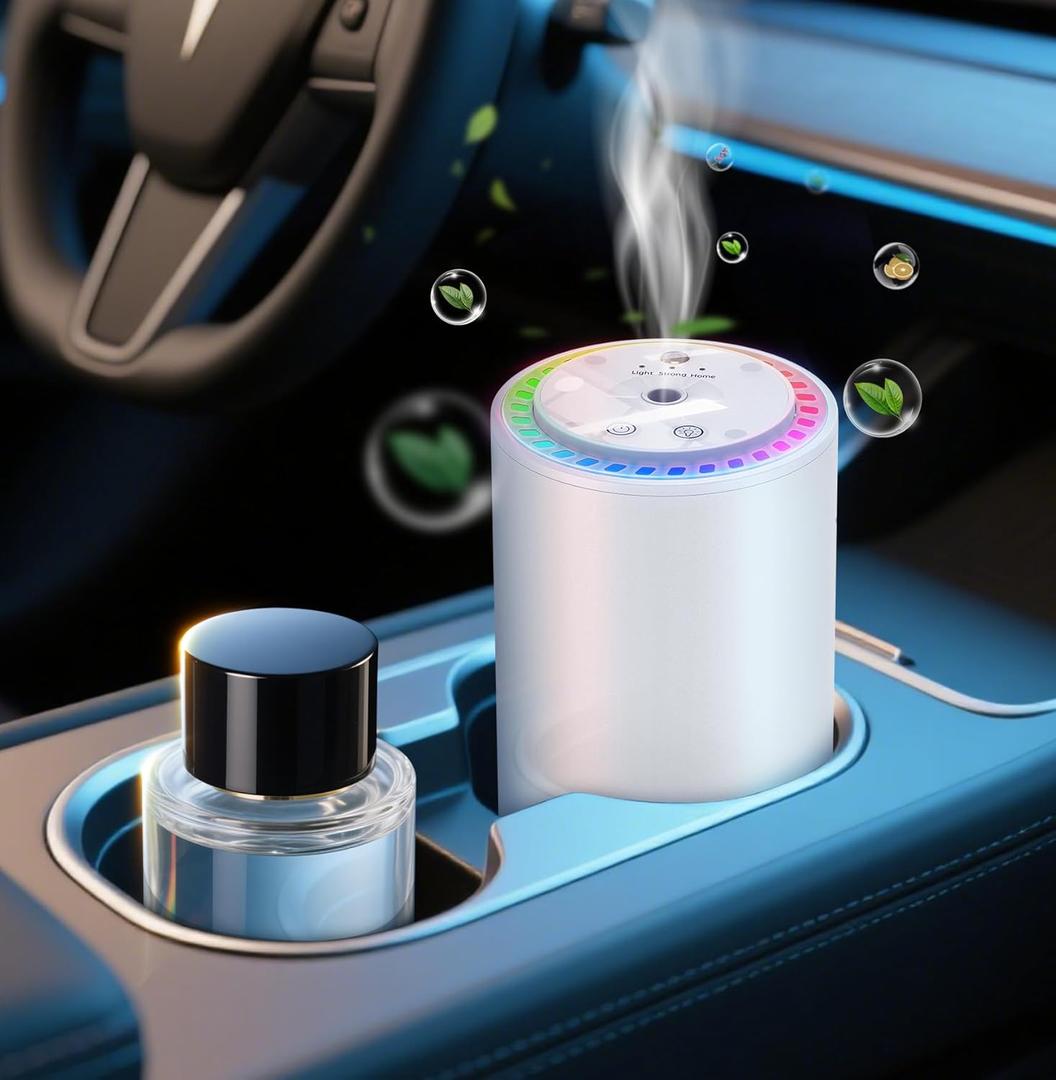 Essential Oil Diffuser, Battery Operated Waterless Diffuser, SpillProof for Cars & Travel, Smart Timer, LongLasting Scent Mist,Ideal Gifts for Women Men with Auto Aromatherapy Control, Lavender