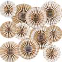 Weekgrat 18 Pcs Eucalyptus Hanging Paper Fans Decor Back to School Paper Fans Eucalyptus Round Garlands Bulletin Board Classroom Decorations for Party Supplies Classroom Decor