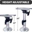 MANUMARINE Boat Seat Pedestal, Aluminum Adjustable Height Locking Boat Seat Pedestals and Bases for Fishing Bass Pontoon Boats