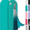 72" Long Dress Bags for Gowns - Wedding Dress Garment Bag for Dresses - Long Garment Bags for Hanging Clothes & Closet Storage - Durable Travel Bag for Women with ID Window