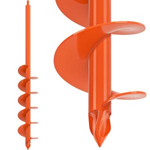 Upgraded Auger Drill Bit for Planting 4 X 32 Inch Garden Soil Auger Bit for Hole Digger Post Hole Auger for Plantings Bulb, Plants, Flower, Building Fences- Fit 3/8" Hex Drill