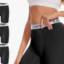 Allbase Womens Boxer Briefs High Waisted Modal Boy Shorts Underwear 3XL 3Pack