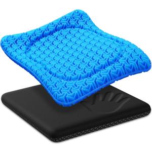 Gel Seat Cushion,Cool Chair Cushion for Office Chairs,Driving Car Seat Cushion Breathable,Wheelchair Cushions for Pressure Relief,Back Pain for Seat Cushion,Chair Pad with No-Slip Cover