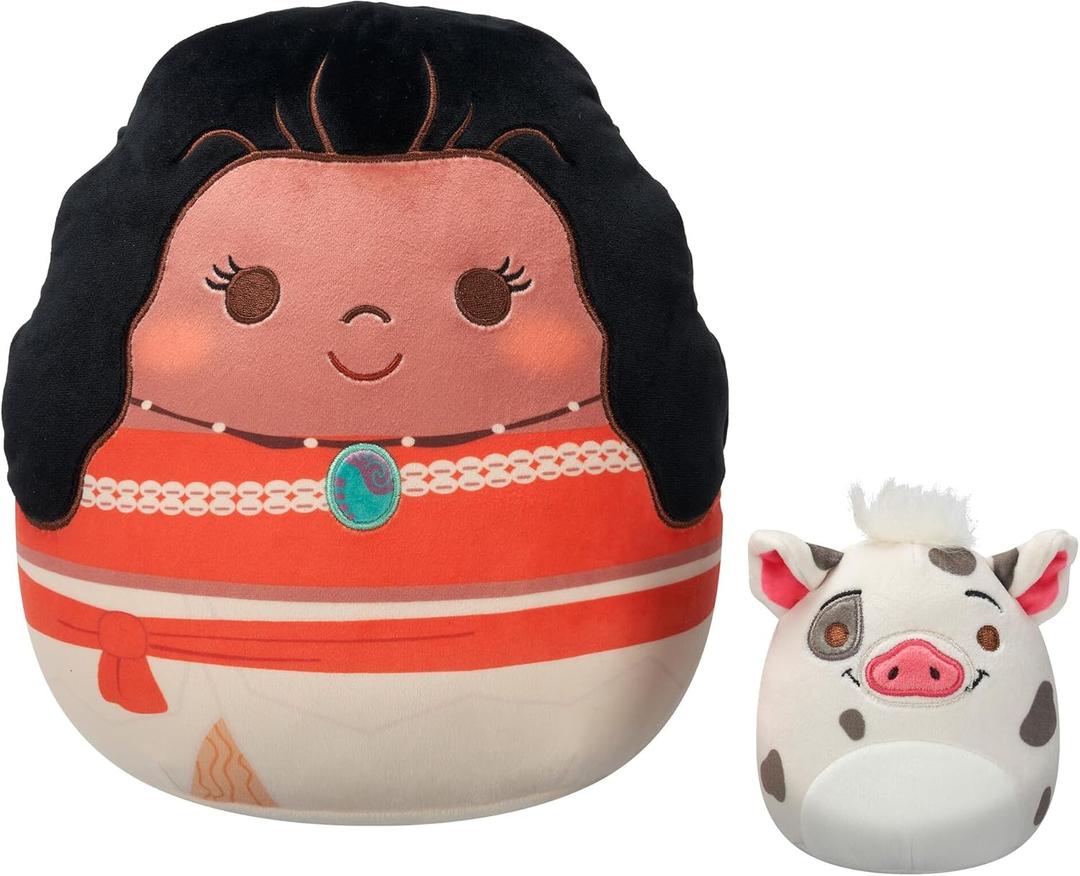 Squishmallows Original Disney Pua and Moana 2-Pack - Official Jazwares Plush (Pua and Moana)