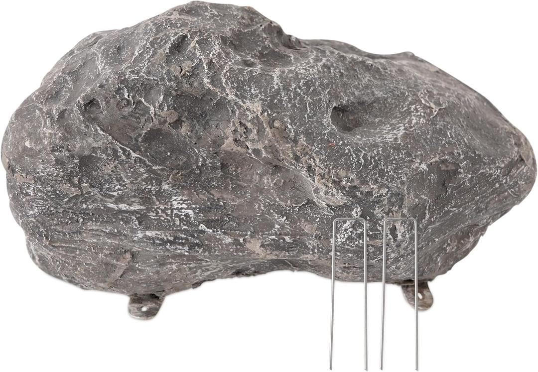 Fake Rock for Outdoor Garden Landscape Dcor - Durable Faux Rock - 11.5 x 7.5 x 5.5 Inches