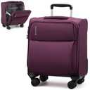 Hanke 16 Inch Underseat Carry On Luggage with Spinner Wheels Airline Approved, Small Rolling Suitcase Softside Underseater Lightweight TSA Travel Roller Suitcase Carry-On Bag(Purple)
