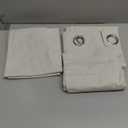 H.VERSAILTEX Linen Blackout Curtains 63 Inches Long, Full Blackout Thermal Insulated Textured Linen Look Curtain Draperies Anti-Rust Grommet with White Liner, 2 Panels, Natural