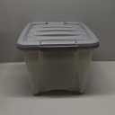 Plastic Storage Bin with Handles/Lids, 14 L Latch Box, 2 Packs