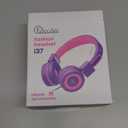 ELECDER i37 Kids Headphones for School Travel, On Ear Headphones Wired with Foldable Corded Stereo Sound 3.5mm Headset for Kid Children Teens Boys Girls Smartphones Computer Kindle Tablet, Purple