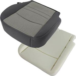 NLQR Front Driver Side Bottom Replacement Cloth Seat Cover & Foam Cushion Compatible with Dodge Ram 1500 2500 3500 4500 5500 SLT 2009 2010 2011 2012