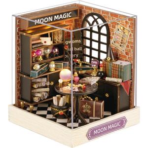 Flever Dollhouse Miniature DIY House Kit Creative Room with Furniture for Romantic Artwork Gift (Moon Magic)