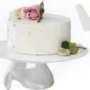 12-Inch Porcelain Cake Stand for Wedding, Round Dessert Stand with Cake Spatula, White Rabbit Cupcake Stand for Wedding,Party