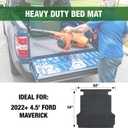 Buyers Products 8601045 Truck Bed Mat for Ford Maverick, 4ft. 5in. Rubber Bed Mat for Trucks, 100% Recycled Rubber, Made in The USA, Ford Maverick Accessories, Pickup Truck Bed Mat