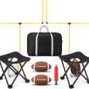 Realspring 2 Set Football Goal Post Yard Football Chairs Outdoor Games Outdoor Toss Goal Post Set for Backyard, Beach, Park, Tournaments, Sports Training