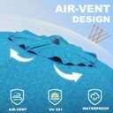 AMMSUN 7ft Heavy Duty High Wind Beach Umbrella with Sand Anchor & Tilt Sun Shelter UV 50+ Protection Outdoor Sunshade Umbrellas Carry Bag for Patio Garden Pool Backyard Teal