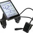 PerGar M5 Electric Bicycle LCD Display with Waterproof 6-pin Connector and 24V-60V Universal Voltage for e-Bikes and Electric Scooters, Robust ABS Replacement Panel for Easy retrofitting