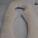 YANA 360 Body Pillow | Luxury U Shaped Pregnancy Pillow - Organic Bamboo Cotton - Shredded Cooling Gel Fill - Ergonomic Design - Double Sided - Washable