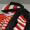 Kyson Cat Costume for Kids Tulle Tutu Skirt Red And White Striped Gloves Bowtie Long Tail For Halloween 100th Days of School (Classic), One SIze