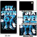 Funny 6 7 Meme Door Cover Italian Brainrot 67 Six Seven Birthday Party Decorations for School Classroom Office Home Door Banner