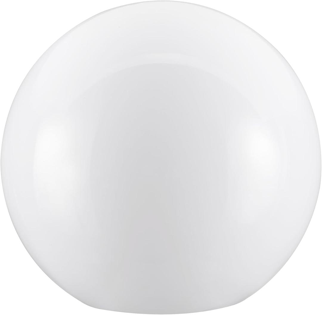 Aspen Creative 28002-31, 8" White Acrylic Replacement Lamp Post Globe with 3-3/4" Neckless Opening