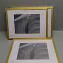 Boarding 11x14 Picture Frame,Display 8x10 photo with Mat or 11x14 picture without,Photo Frame for Wall Hanging Display,Gold, 3 Pack