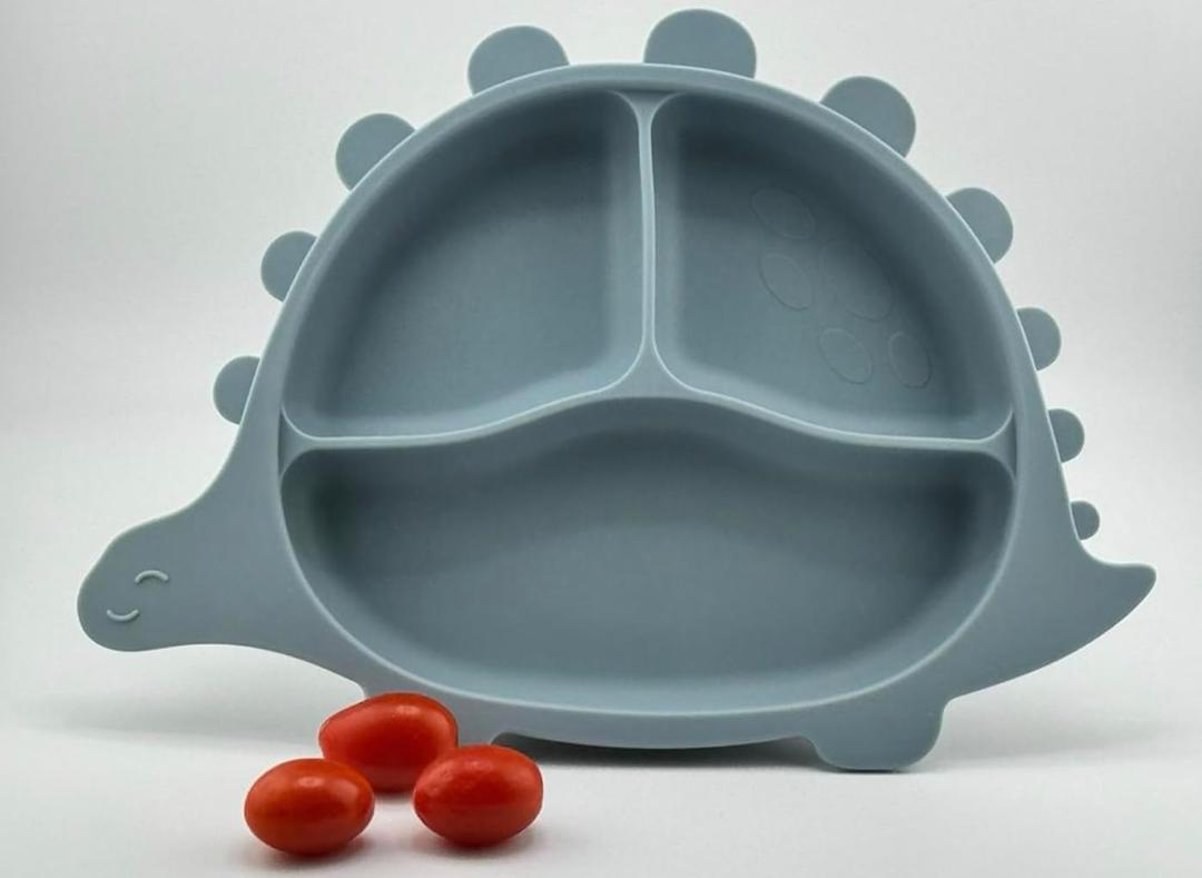 Dinosaur Feeding-shaped silicone baby plate/Suction Plates for Baby/NO BPA
