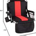 HIGH POINT SPORTS Foldable Stadium Seat Portable Folding Stadium Chairs Padded Bleacher Seat Cushion Bleacher Chair with Armrest and Cup Holder, 15.1 inches x 17.3 inches x 17.3 inches
