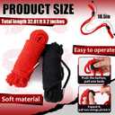 Tisancy 4 Pcs Multifunctional Craft Cord Kit with 2 Soft Silk Macrame Cords and 2 Adjustable Nylon Bracelets, 32.81 ft Twisted Trim Cord for DIY Crafts and Home Decoration(Black, Red)