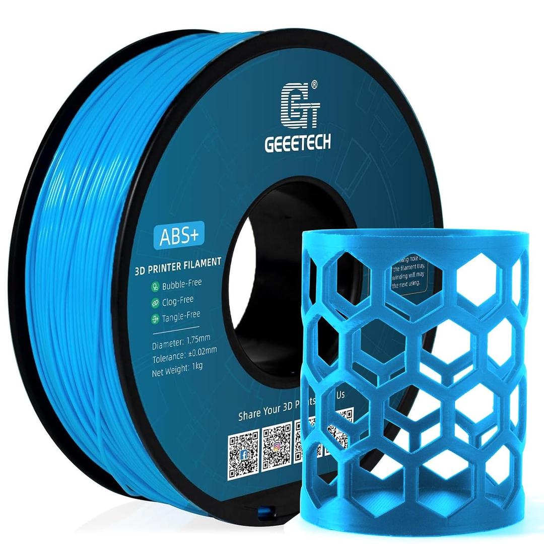 Geeetech Upgrade ABS Filament 1.75mm, Strong and Durable 3D Printer Filament, Impact-Resistant, Dimensional Accuracy +/- 0.02mm,1 kg Spool, Light Blue