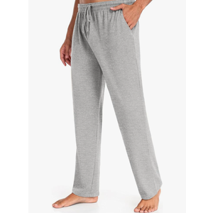 COOFANDY Men Cotton Yoga Pants Casual Sweatpants Jogger Open Bottom Lounge Pants with Pockets Size XL