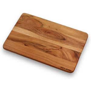 Vesta Homes Wooden Cutting Board for Kitchen/Chopping, Serving Board, Platter for Vegetables, Fruits, Cheese and Charcuterie | Natural Acacia Wood |15 * 10 Inches | Handcrafted in India