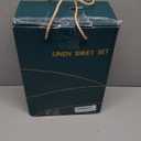 SONORO KATE 100% French Pure Linen Queen Size Sheets, Breathable and Durable Linen Bed Sheets, Anti-Tear, Machine Washable, 16 Inch Deep Pocket - 4 Piece (Natural Linen)