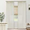 SHINELAND 92 Inch Curtains Long,Sheer Semi Pinch Pleated Light Filtering Linen Curtains 2 Panels Set for Living Room Bedroom,Cream Ivory (40"W x 92"L (Pack of 2), Natural)