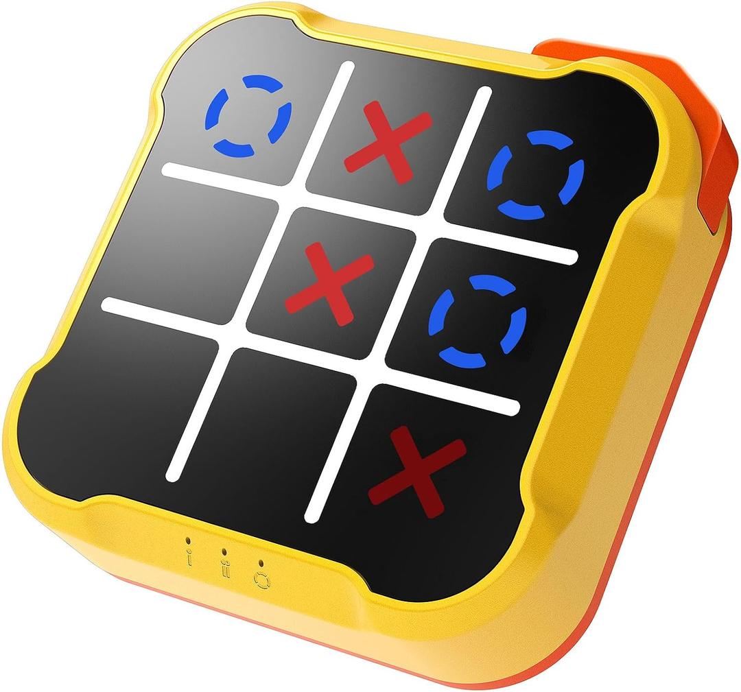 Tic Tac Toe Game, 3-in-1 Board Game Machine, Handheld Electronic Puzzle Game, Portable Bolt Game for Trip, Office Break, Queue Time, Birthday Gift for Kids Adult