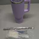 40 oz Tumbler with Handle, Tumbler with Lid and Straw, Double Wall Insulated Cup Stainless Steel Travel Mug(Cold for 34 Hours),Water Bottle for Iced Tea, Coffee, Cold Beverages(Purple)