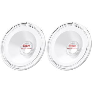 2pcs Silicone Flange 17mm Compatible with Momcozy S12 Pro/S9 Pro/S12 Breast Pump,TSRETE S12/Kmaier S12 Wearable Breast Pumps, Shield 17mm Flange Parts