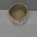Nearly Natural 7in. Tuscan Ceramic Gray Scroll Planter