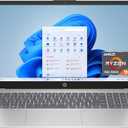 HP 15.6 inch Laptop, HD Touchscreen Display, AMD Ryzen 3 7320U, 8 GB RAM, 128 GB SSD, AMD Radeon Graphics, Windows 11 Home in S Mode, Natural Silver, 15- fc0099nr
