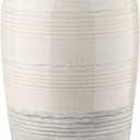 Ceramic Rustic Farmhouse Vase for Home Decor 9 inch Decorative Boho White Pottery Flower Vase for Centerpiece Living Room Bedroom Kitchen Bathroom Dining Table Mantel Shelf Decor