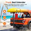 Truck Bed Extender Hitch Mount, Pickup Truck Bed Extender, 2 in 1 Design 500lbs Capacity Truck Bed Extension for Kayak Canoe Ladder Lumber