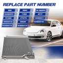 Air Conditioning A/C Condenser Compatible with Volkswagen Beetle Jetta#3889