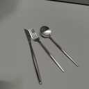 Silverware Set of 20 Stainless Steel Heavy Duty Flatware Set Service for 4 Matte Silver Cutlery Tableware Set Include Dinner Knives Forks Spoons for Kitchen Home Restaurant